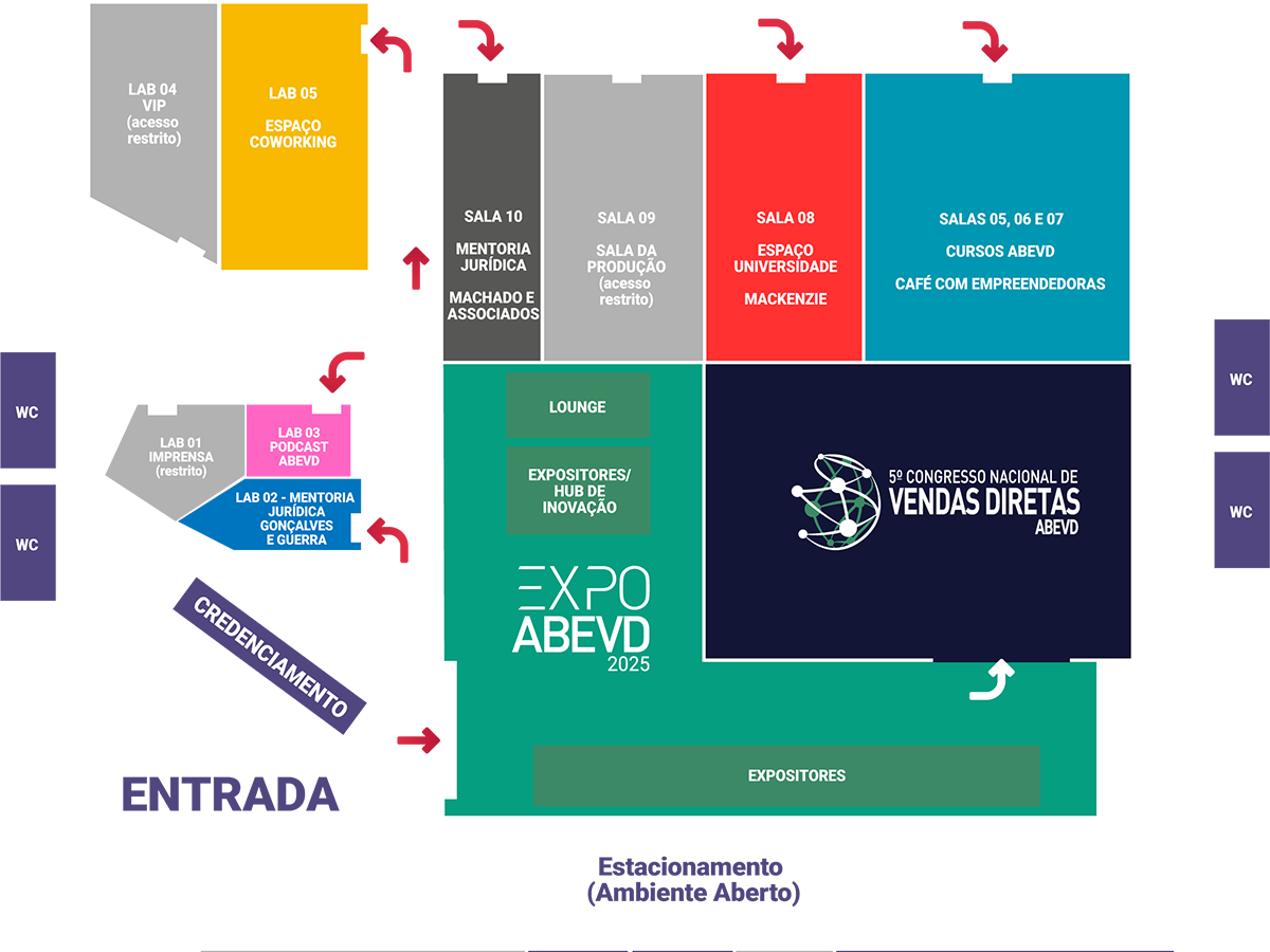 Planta da Expo ABEVD 2025 na Amcham